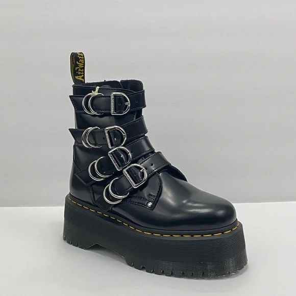 NEW DR MARTENS JADON MAX LEATHER PLATFORM BOOT - Picture 3 of 11